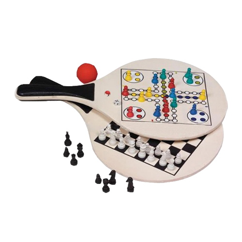 wooden beach paddel set