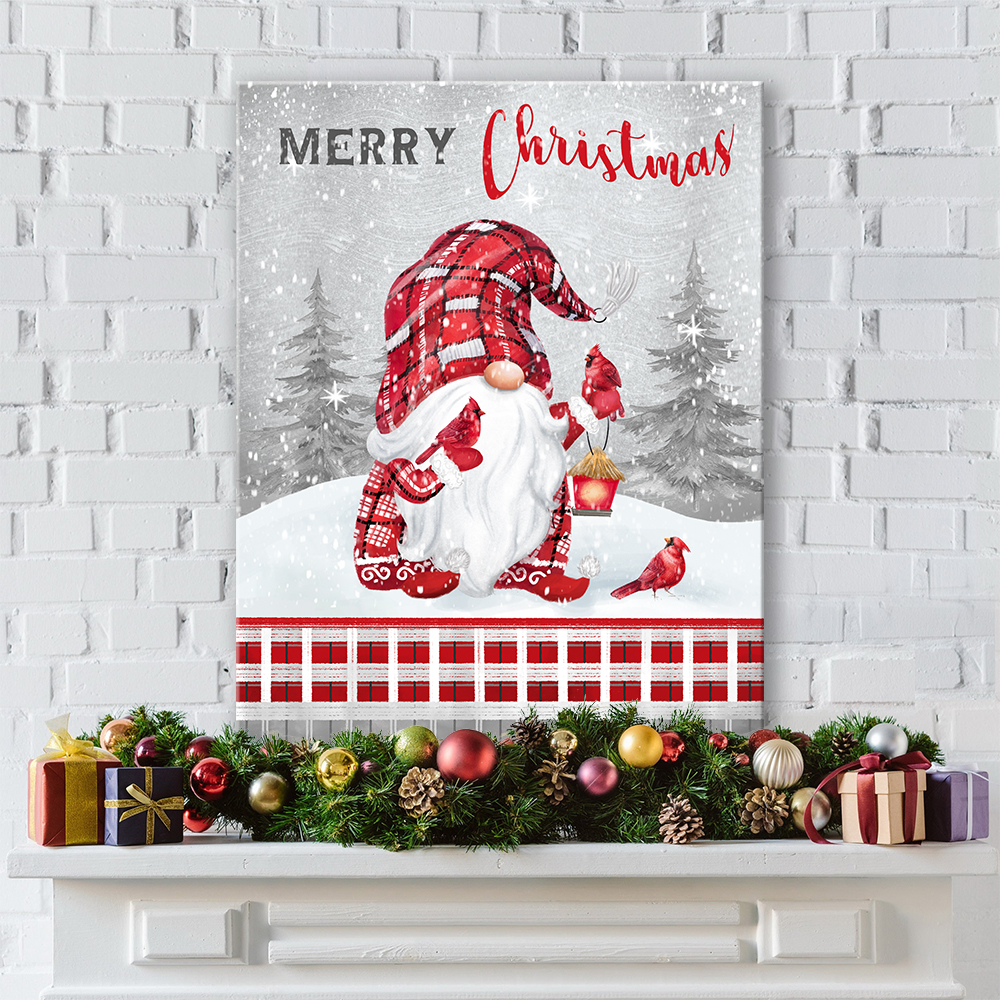 Christmas painting with LED lights