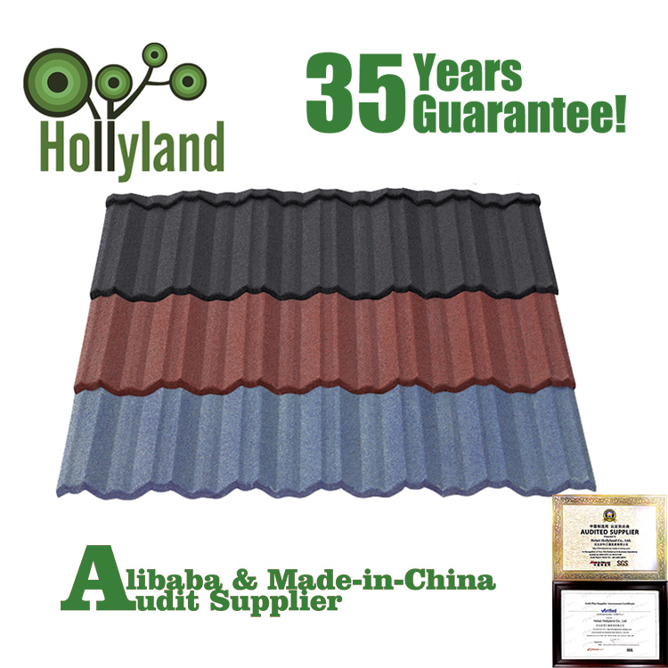 Roofing material Bond type classical type Stone coated steel roof sheet