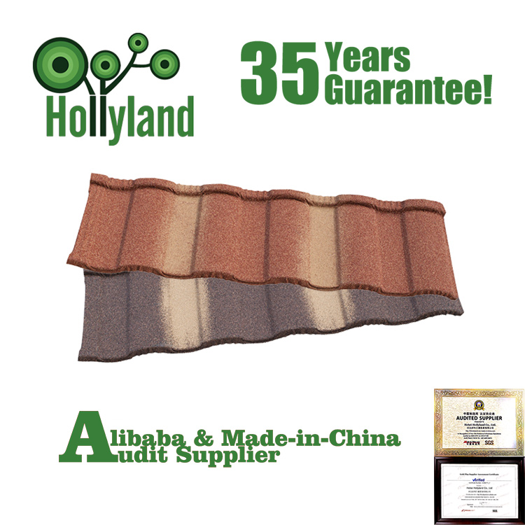 Bond type classical type Long lifetime Stone coated metal roof tile