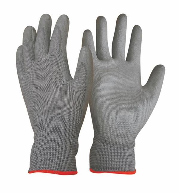 Grey PU Gloves