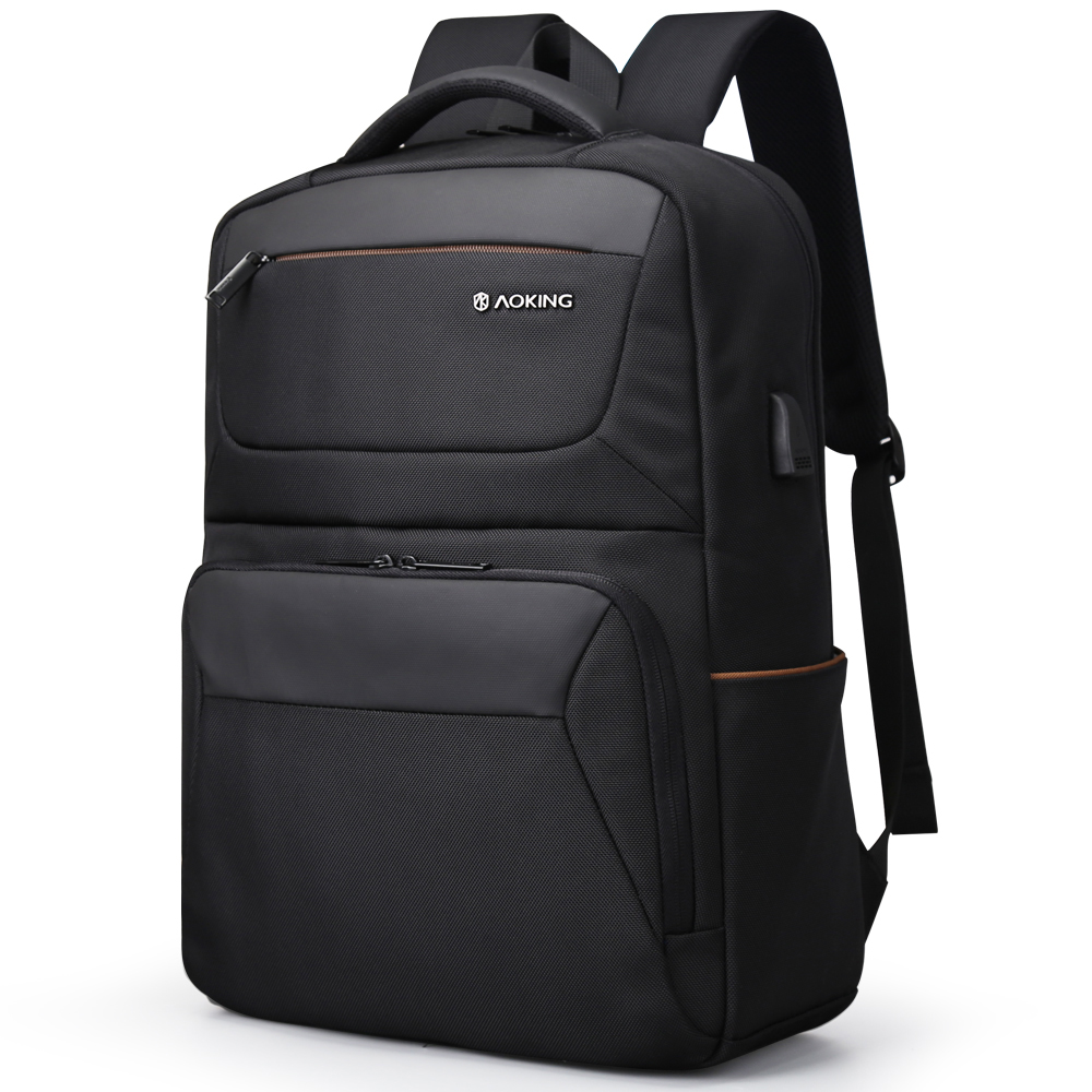Aoking wholesale 17 inch computer school waterproof business laptop usb port charger bag backpack
