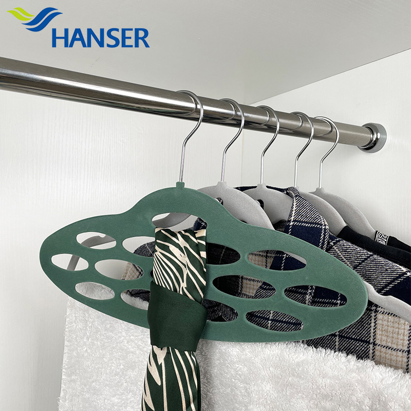 Hanser Flocking tie hanger scarf hanger