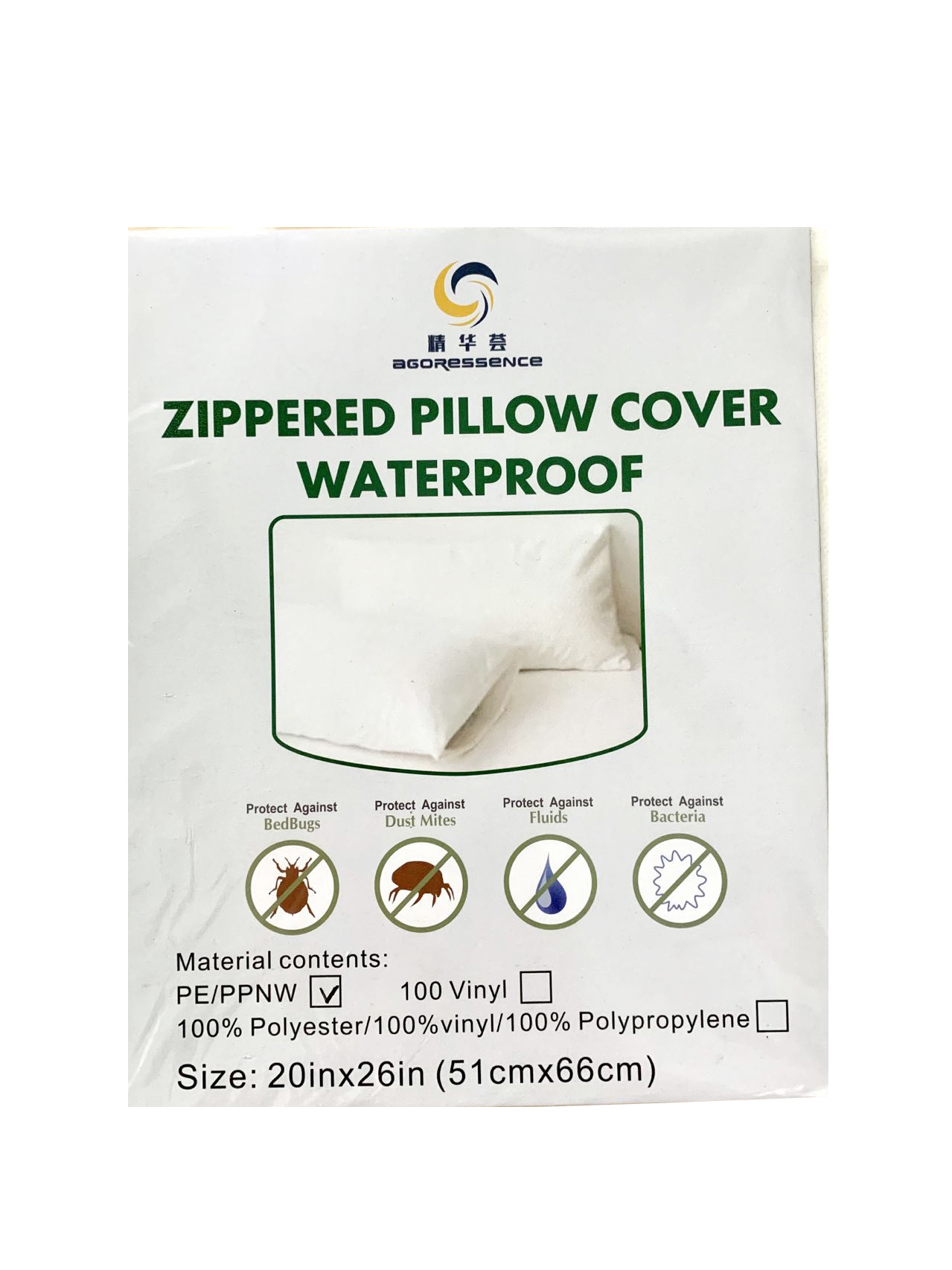 100% Pe/Pp Non-Woven Zipper Pillow Cover