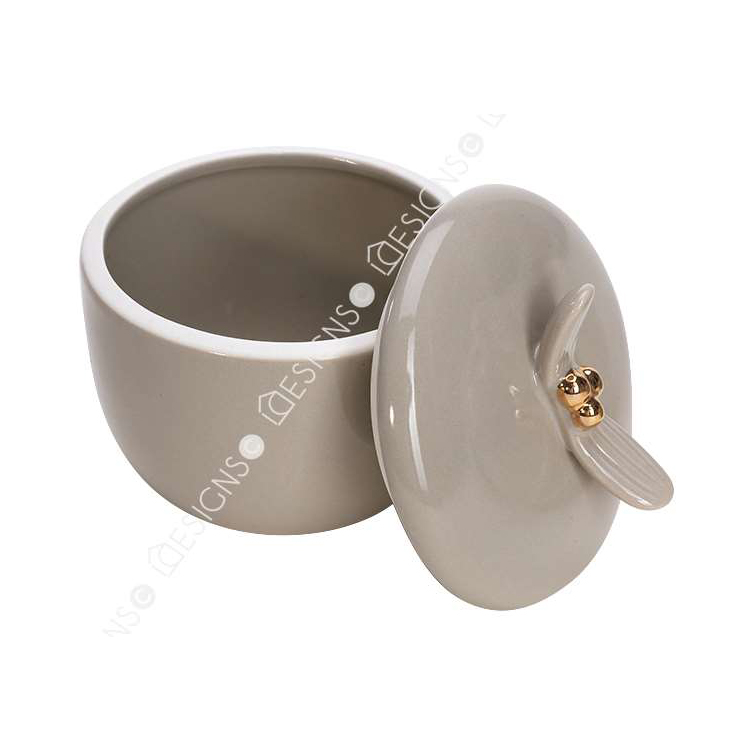 000000porcelain Round Jewelry Box/Plate