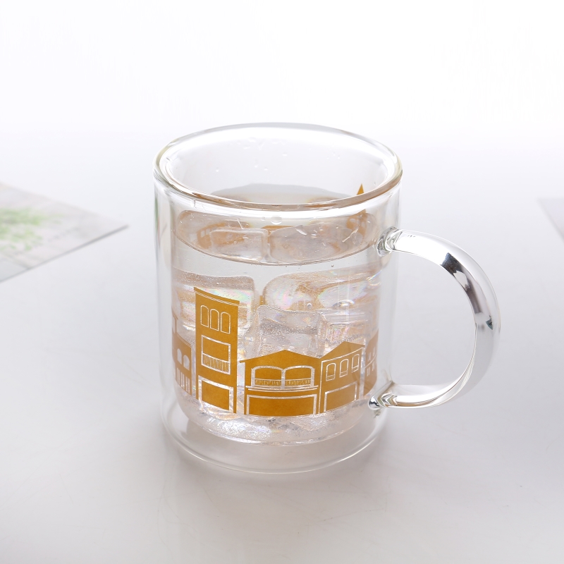 Hand Made Double Wall Glass High Borosilicate Glass Jar With Bamboo Lid