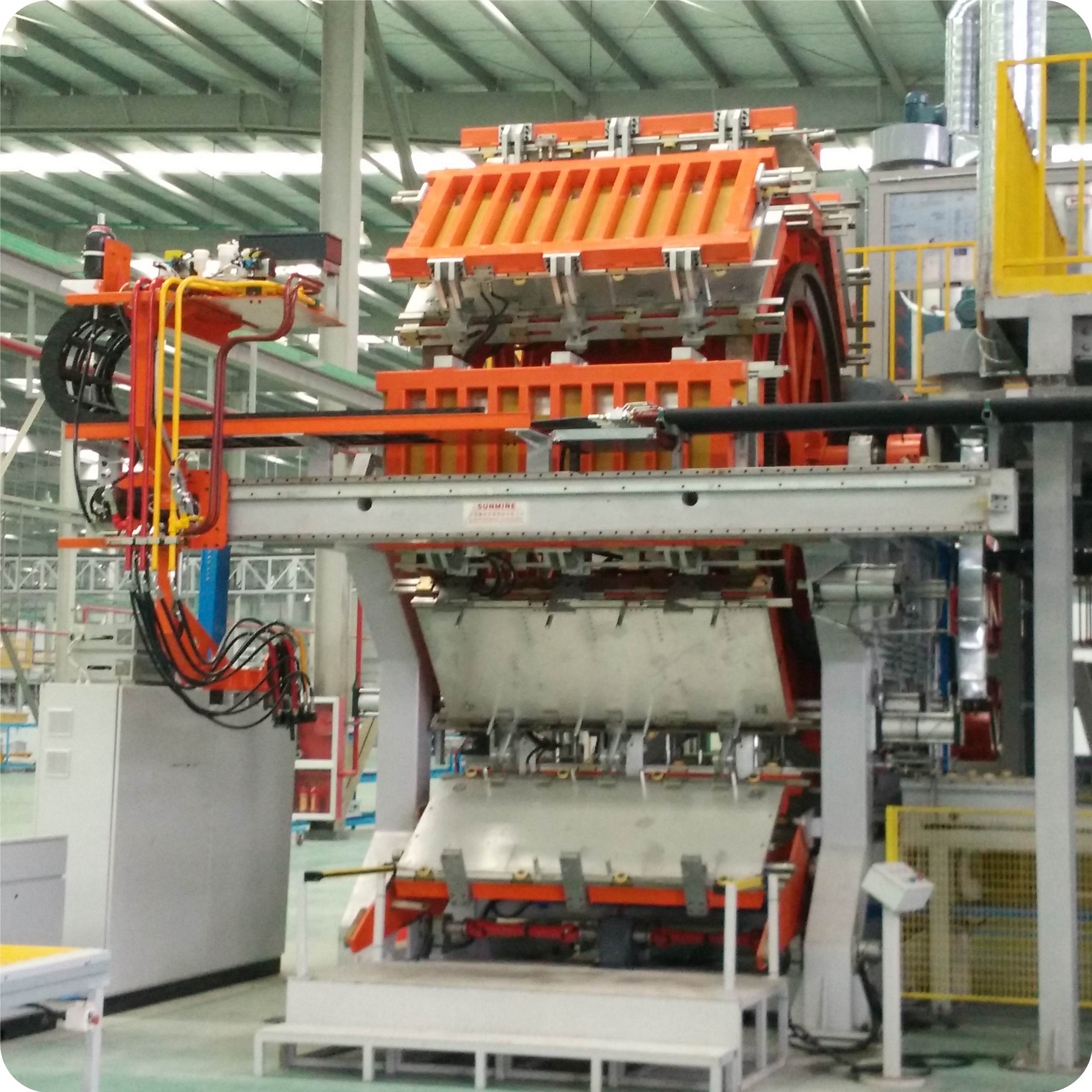 Drum type door PU foaming machine for refrigerator