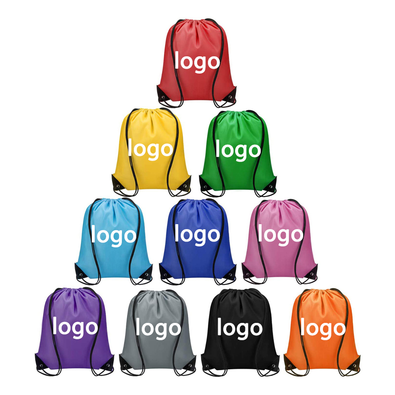 High Quality Promotional Custom Gym Drawstring Polyester Backpack, Sport Polyester Drawstring Bag