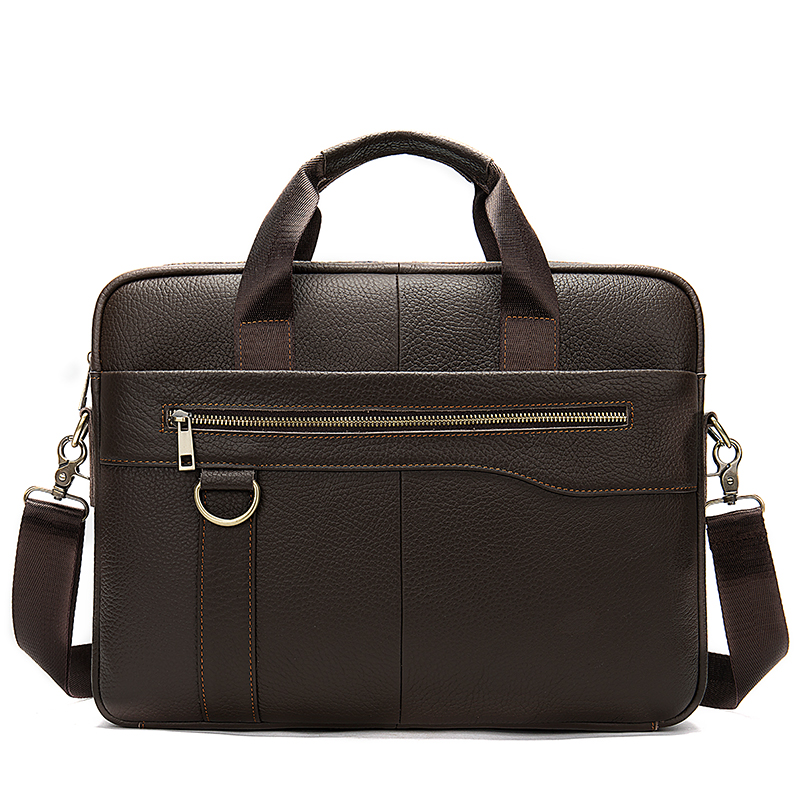 Shoulder Business Travel Handbag Vintage Full Grain Leather Messenger Bag Leather Briefcase for Men