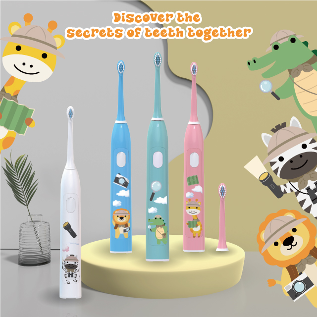 HL-618B Ultra-quiet small brush head rechargeable full-body waterproof child electric toothbrush