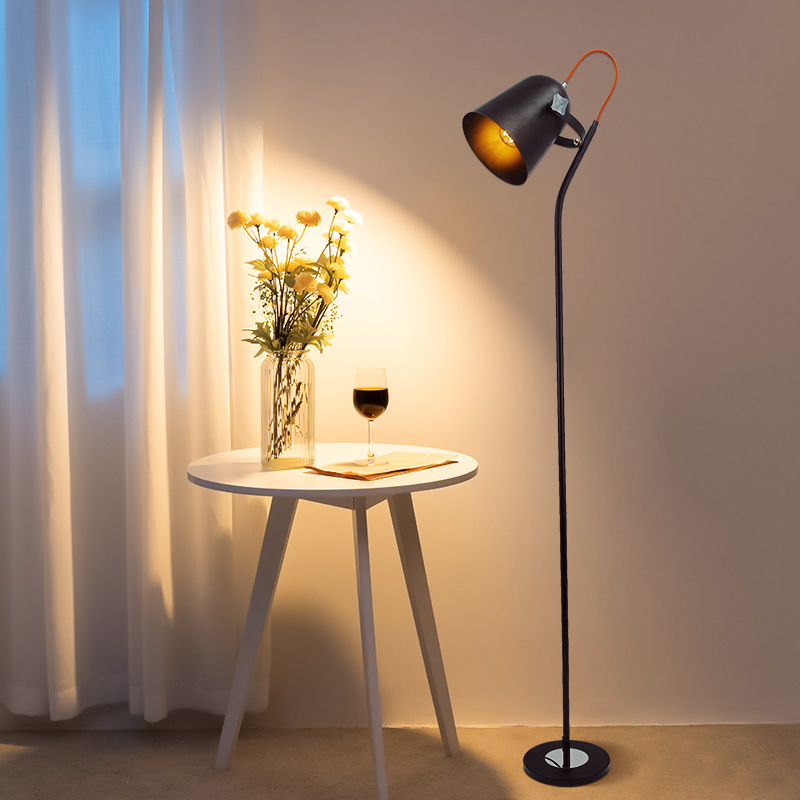 Decorative Floor Lamp with Metal Lampshade