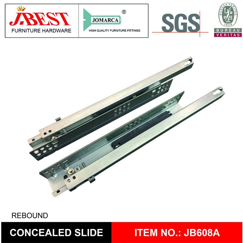 Single extension rebound slide/Concealed slide