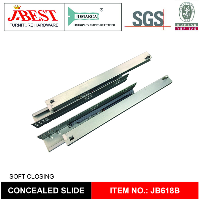 Single extension soft closing slide/Concealed slide
