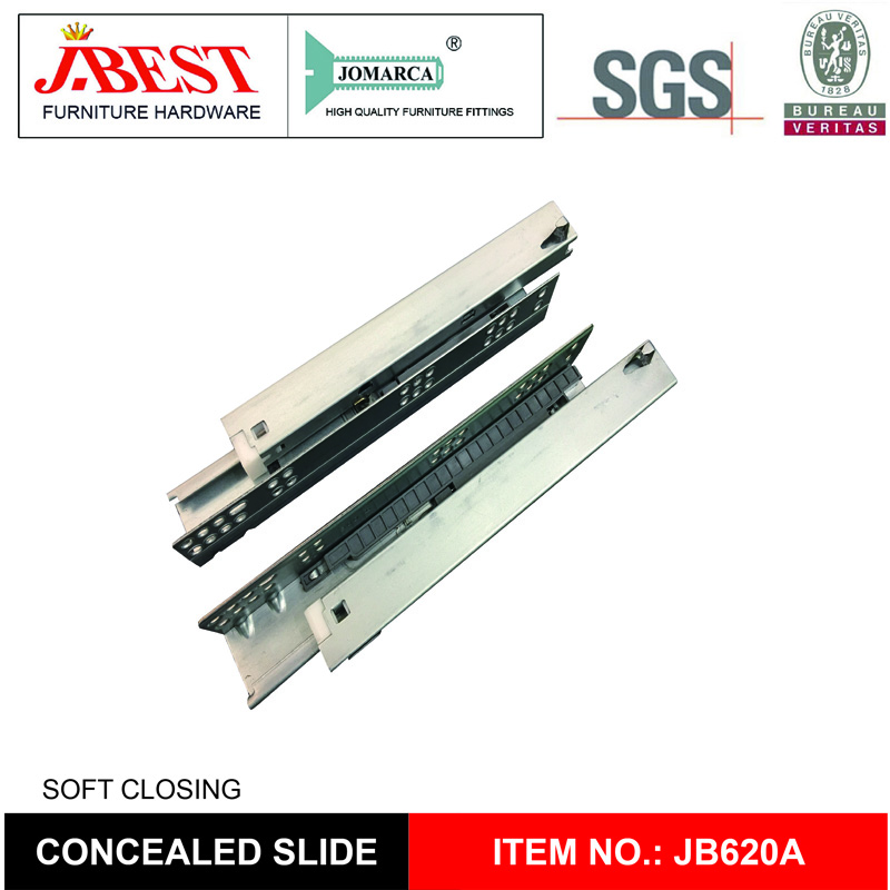 Full extension soft closing slide/Concealed slide