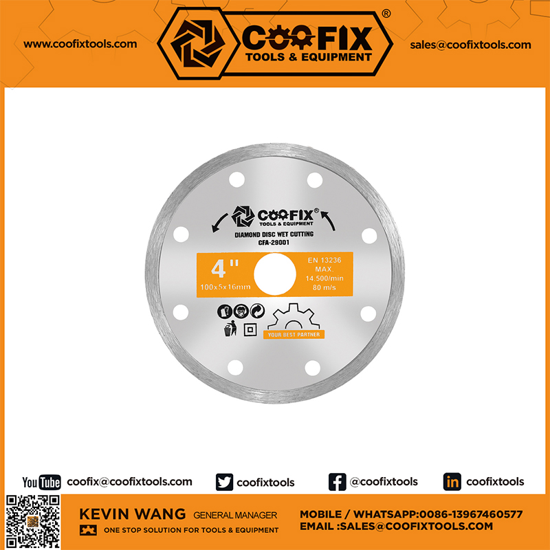 COOFIX ACCESSORIES TOOLS MANUFACTURE FACTORY Diamond disc Wet Cutting Hand tools hardware tools