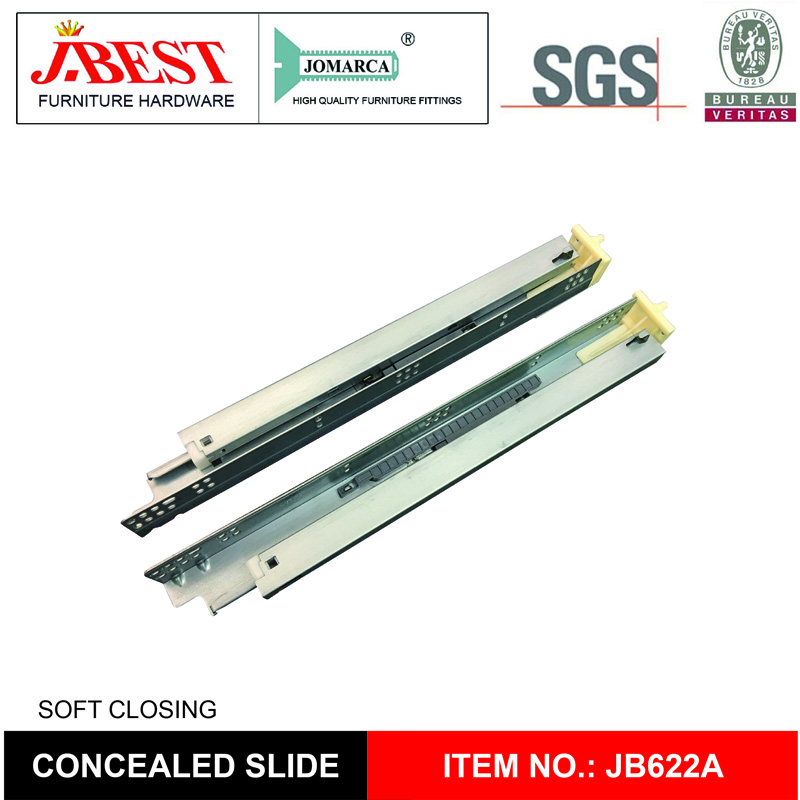 Full extension America type soft closing slide/Concealed slide slide