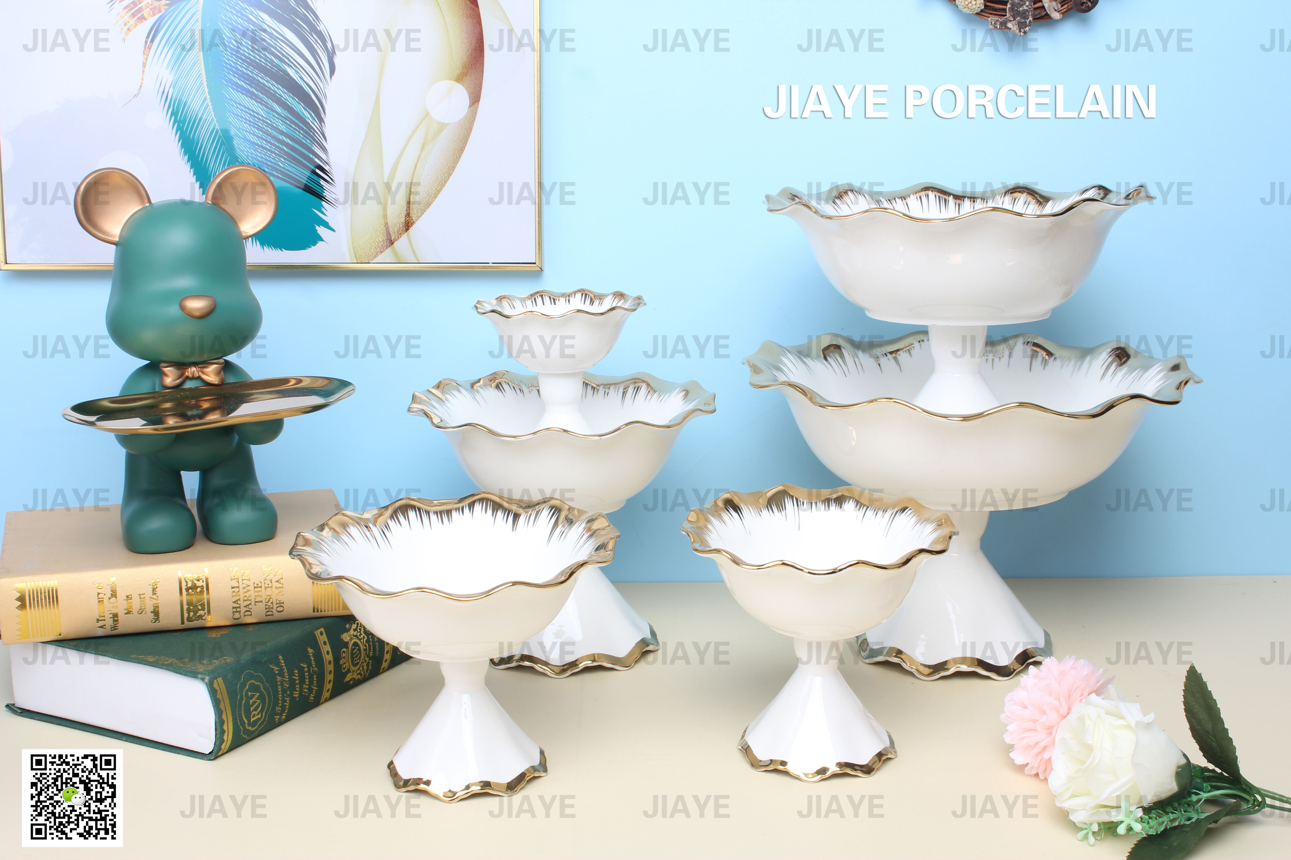 Fruit Bowl & Plate With Stand