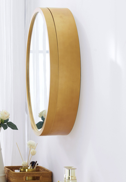 Round bathroom mirror cabinet Smart mirror storage wall hanging round mirror wall hanging type