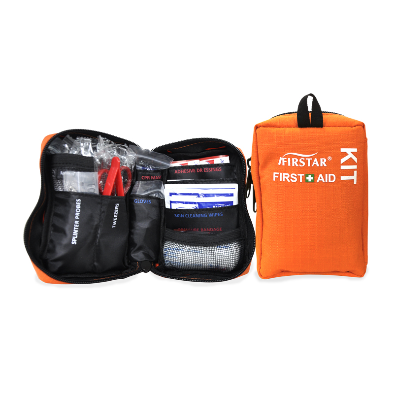 Small Portable First Aid Kit For Camping Hiking Outdoor Orange Color Emergency Trauma Bag
