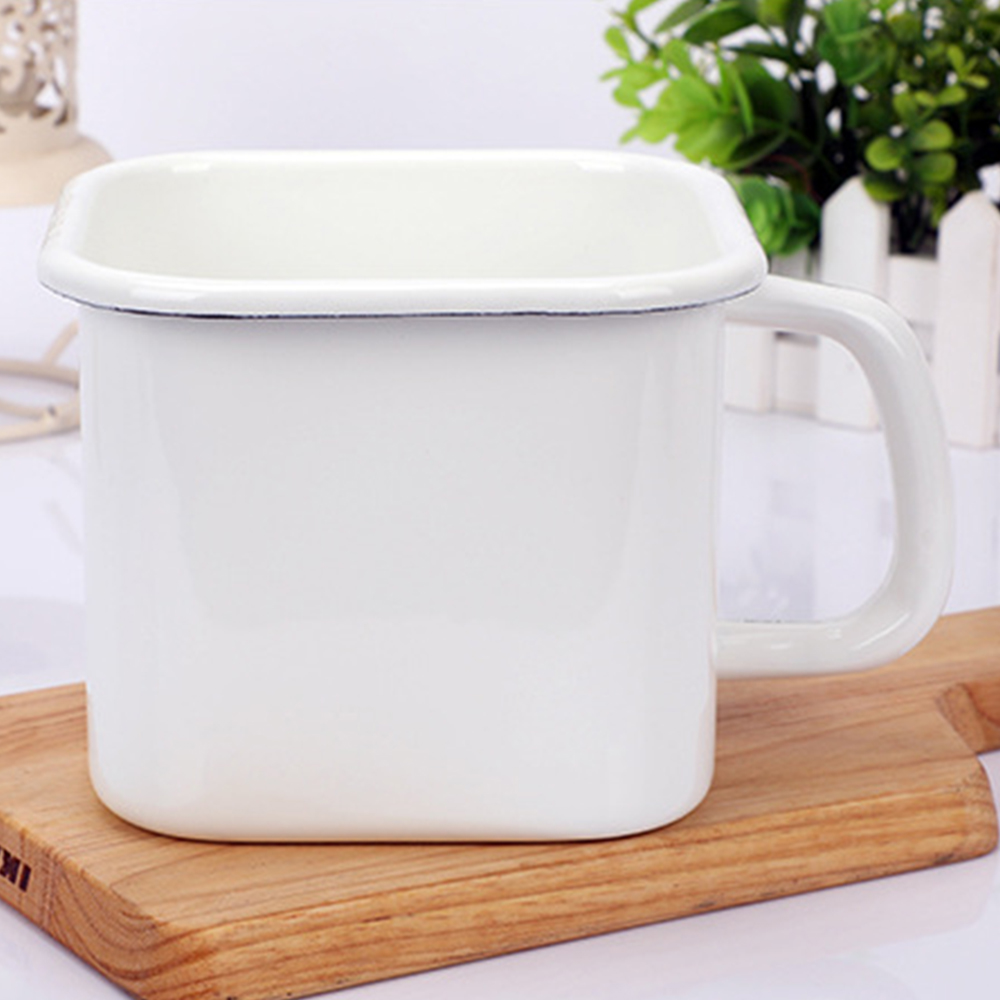 Noodle Mug Travel Camping Noodle Cup Noodle Square Cups Mug White Decal Customized Logo