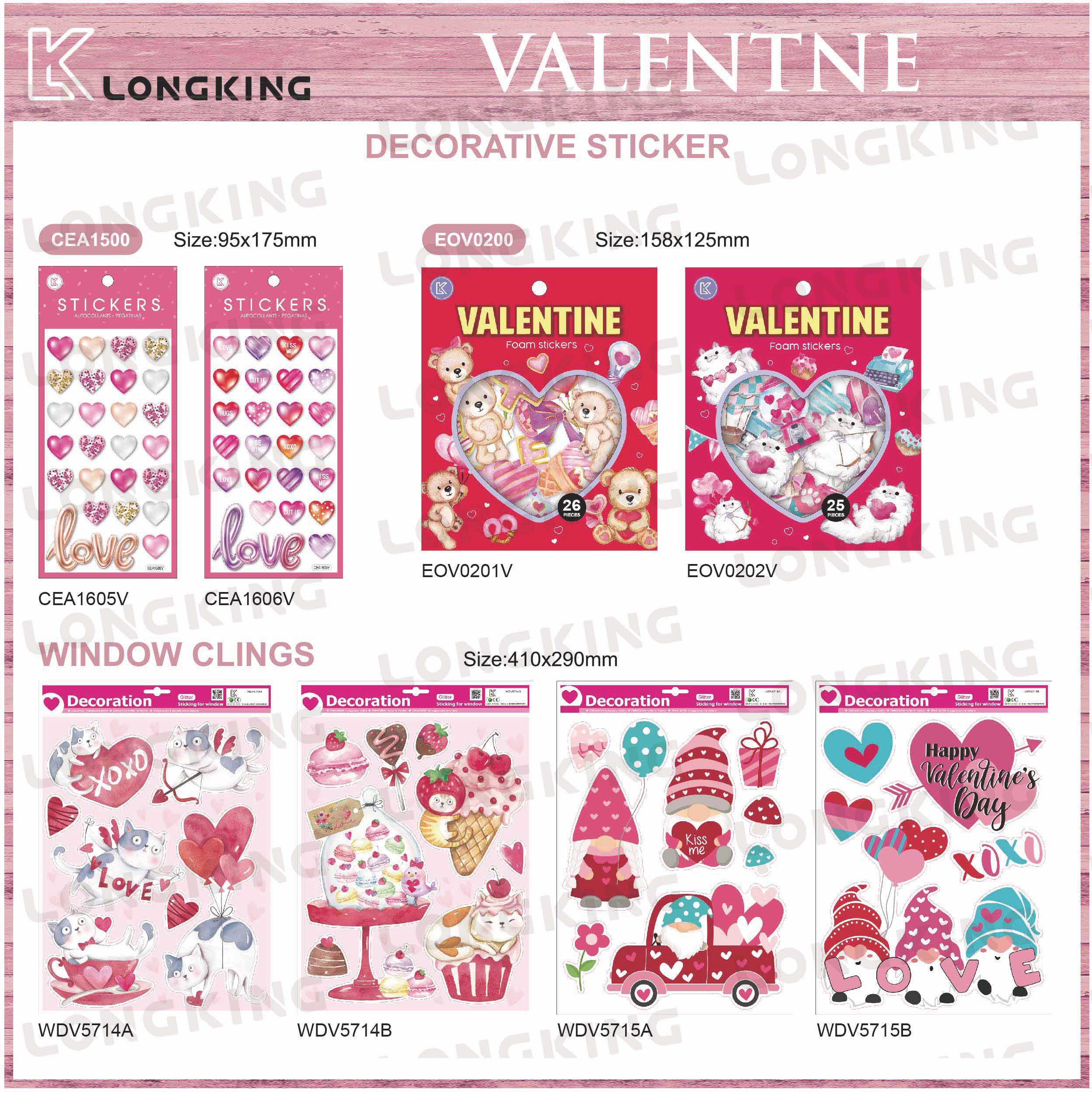 Valentine's Day decorative stickers