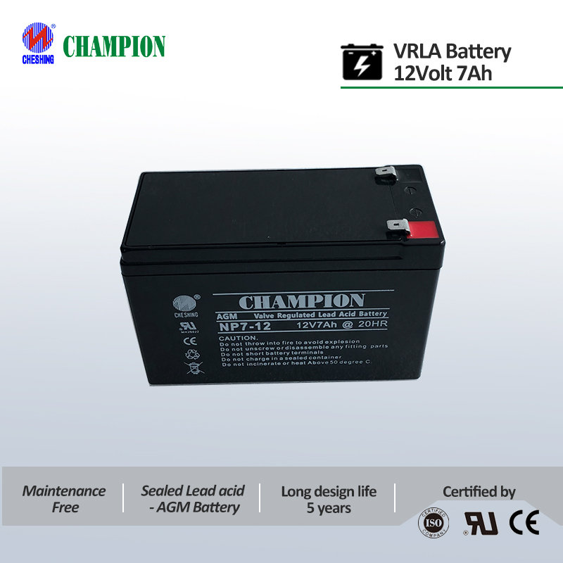 Champion 12V7AH VRLA Battery\Solar Battery\AGM Battery\UPS Battery\SMF Battery\Security battery
