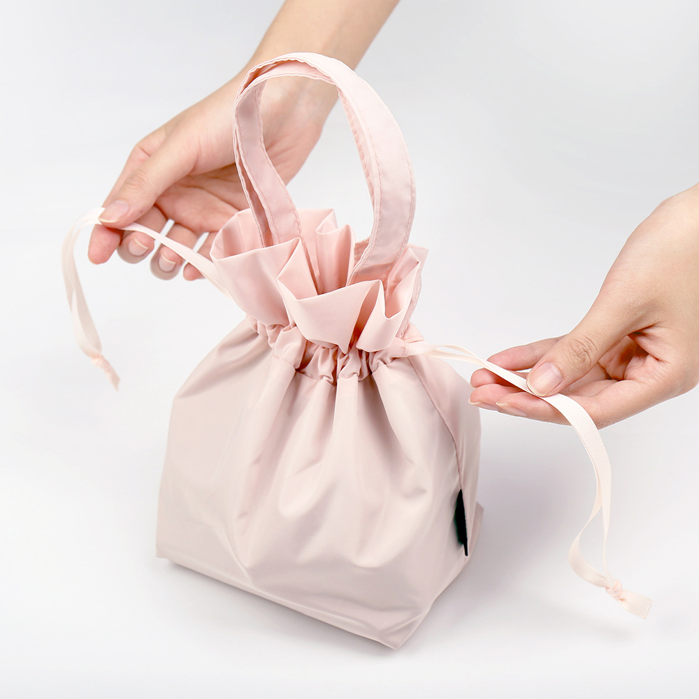 Drawstring makeup bag