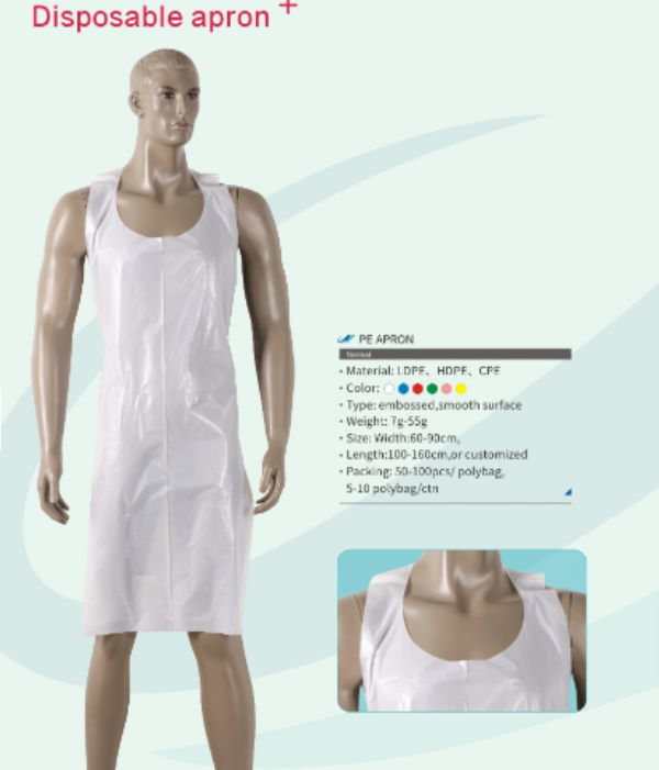 PE disposable apron