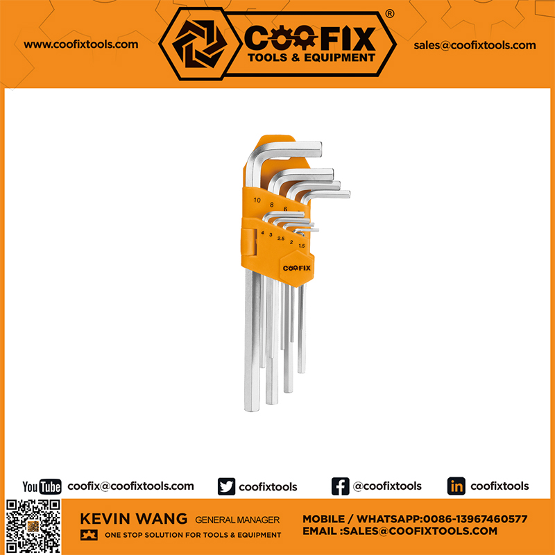 Coofix 9pcs Ball Point Hex Key