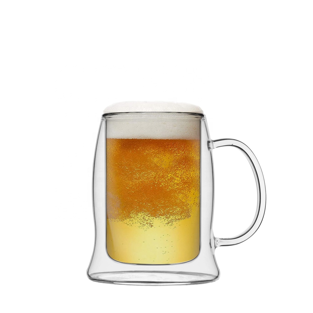 Glass beer mug