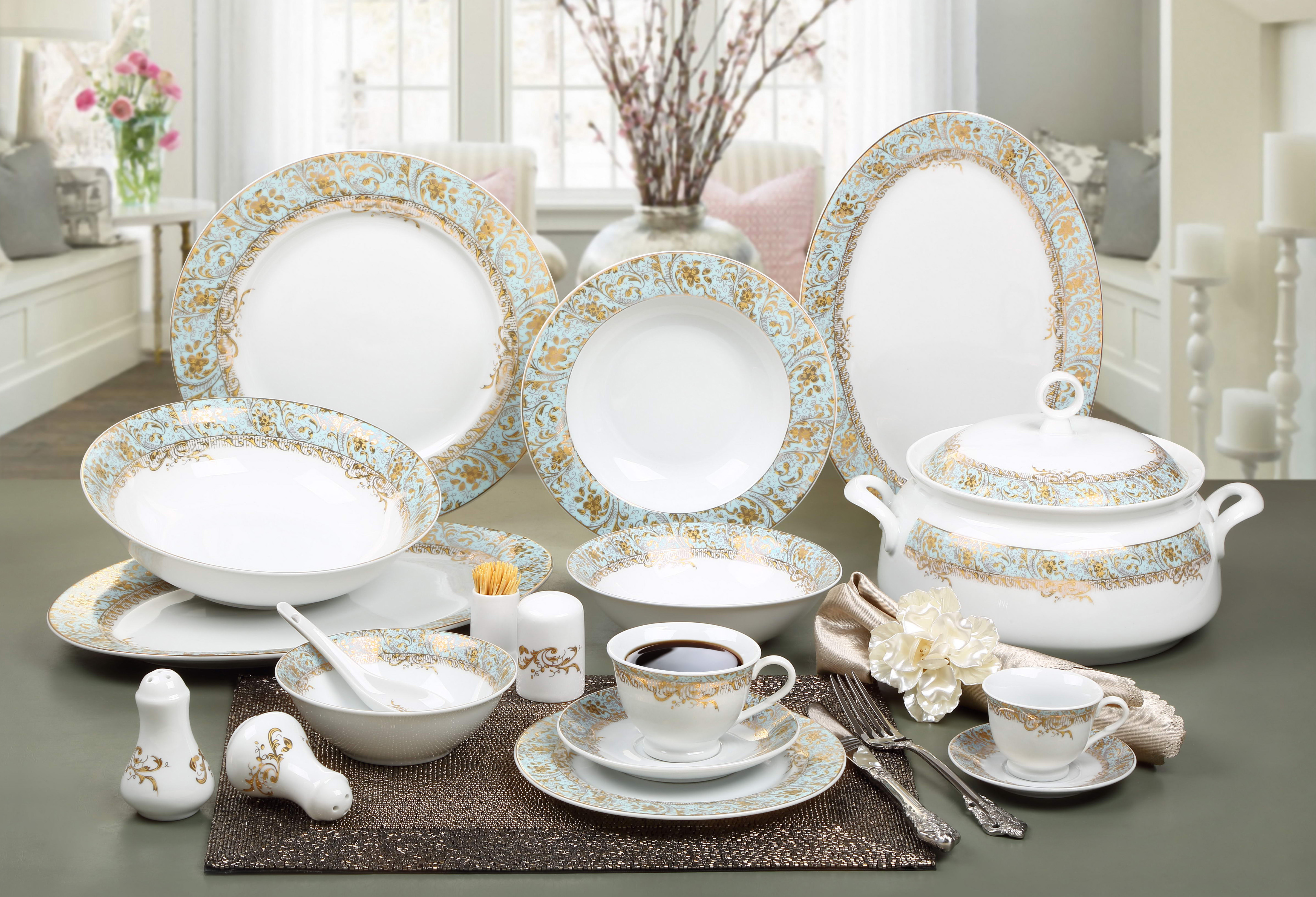 New bone china dinner set dinnerware tableware