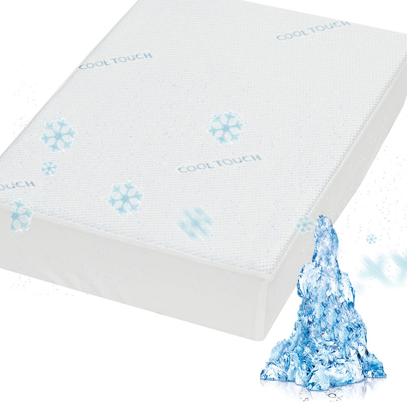 cooling knit fabric waterproof mattress protector