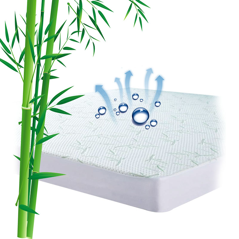 Bamboo charcoal double jacquard knit waterproof mattress protector