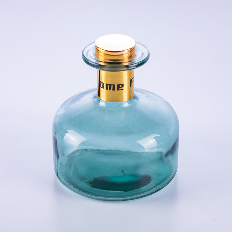 250ml empty coloured glass diffuser bottle with cork