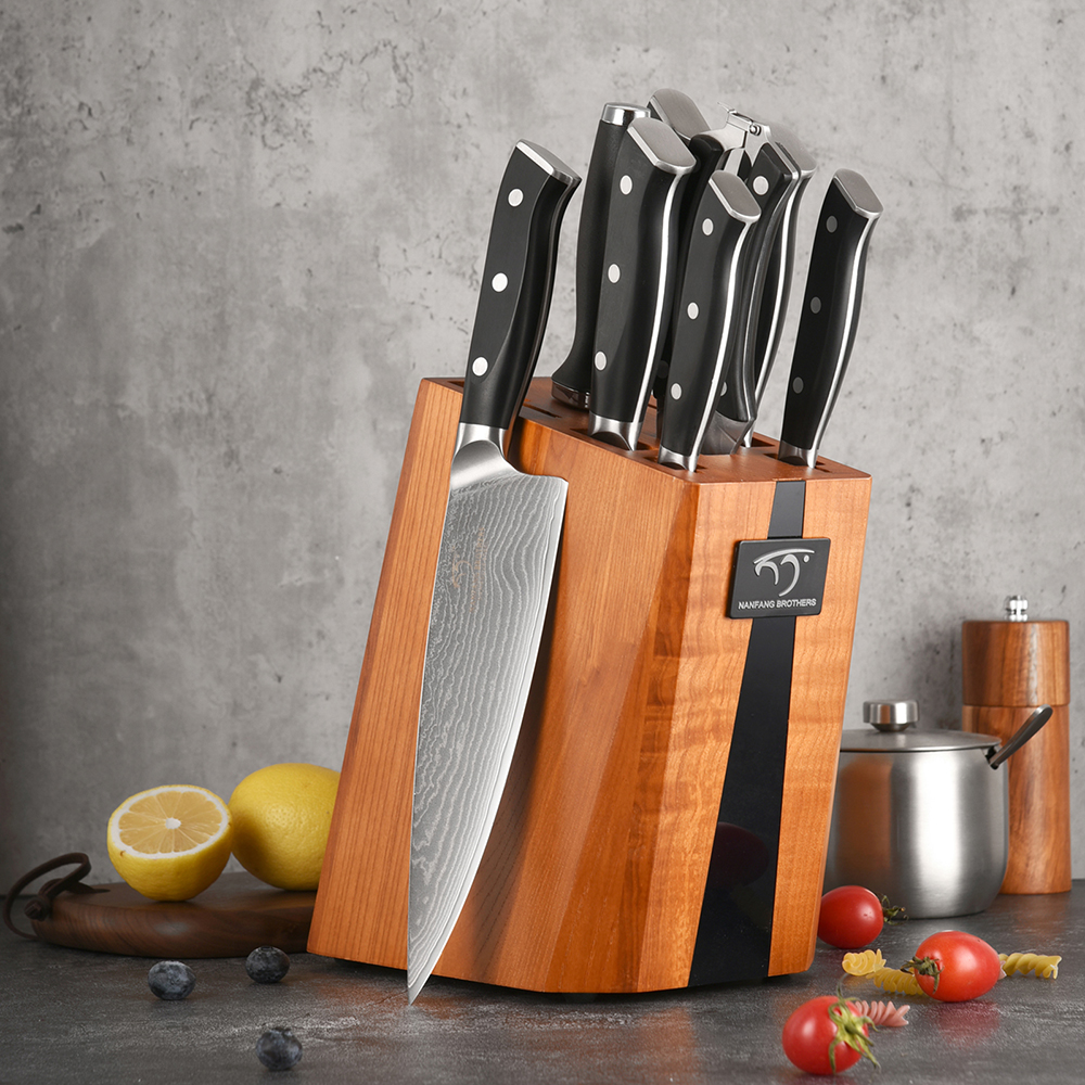 9 Pcs Kitchen knife Set,VG-10 Damascus Steel.