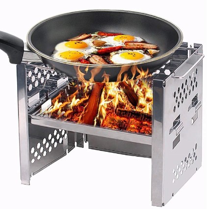 Portable Stainless Steel Folding Barbecue Grill Charcoal Barbecue Grill Outdoor Camping Wood Stove