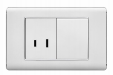 1 Gang 1 Way Switch+1 gang fiat pin socket