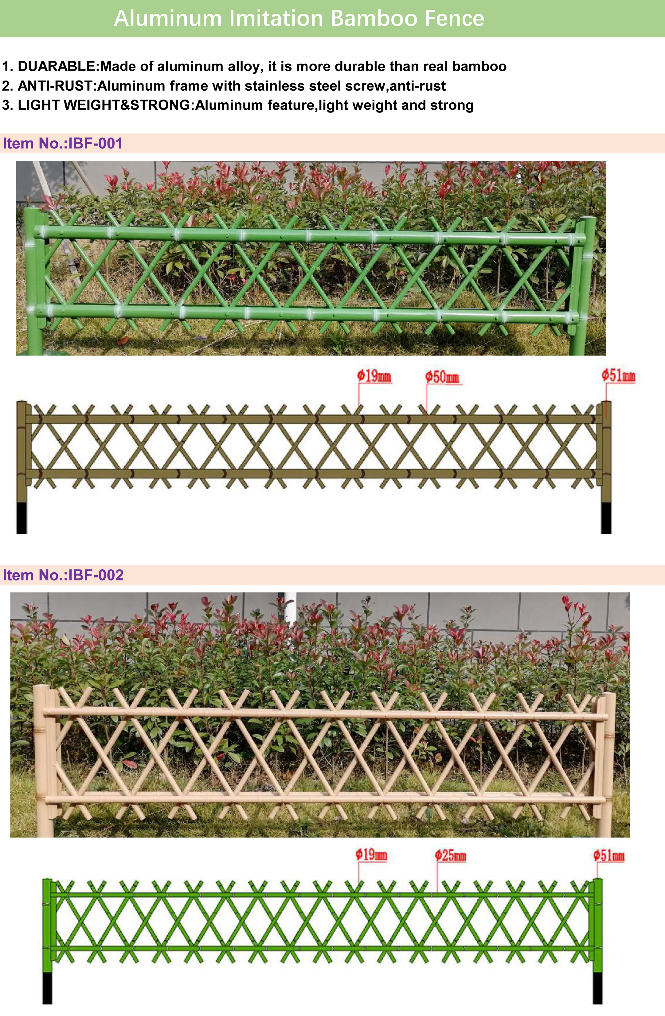 Aluminum Fence,garden fence,patio fence,fence,aluminum imitate bamboo fence