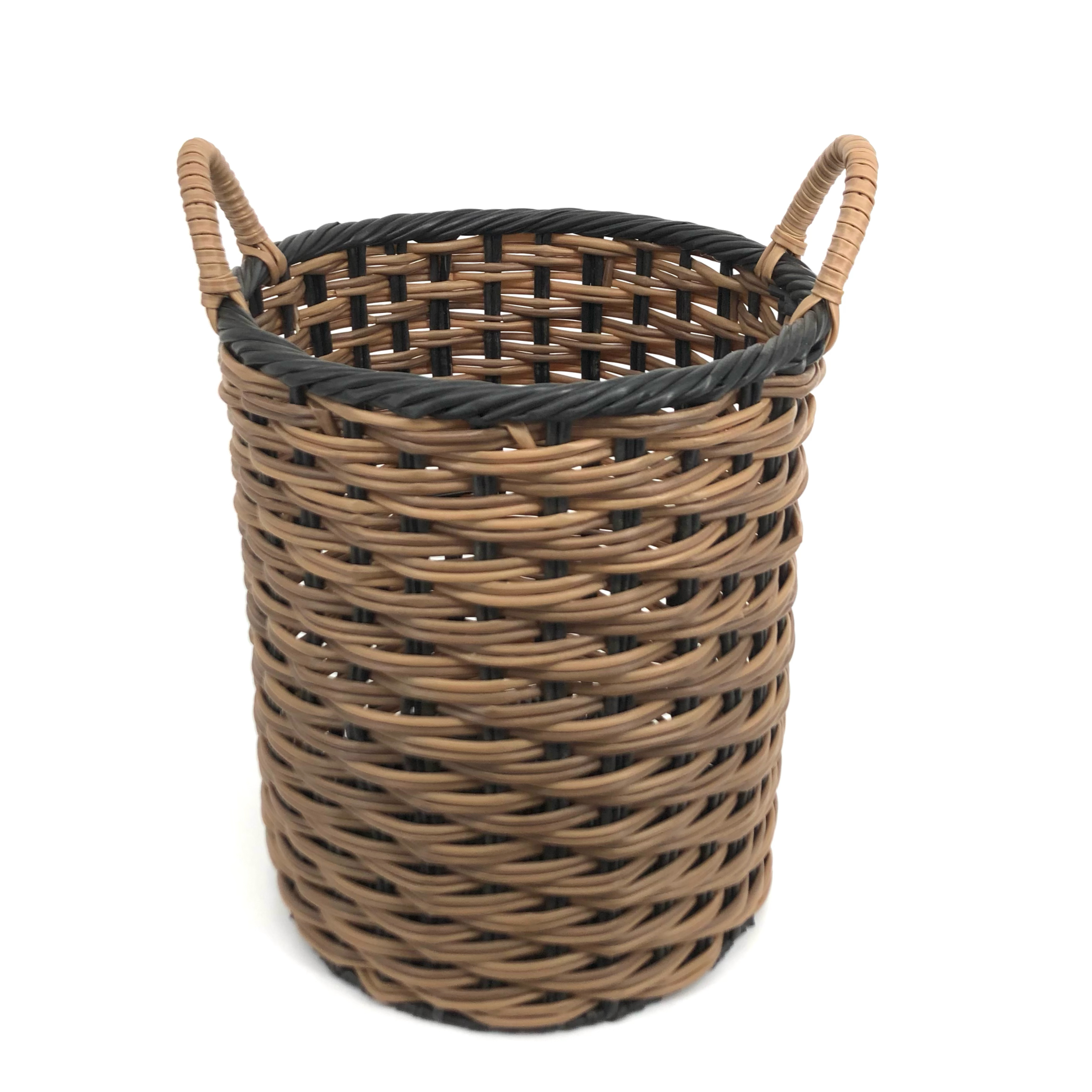 Green Town Faux wicker storage basket