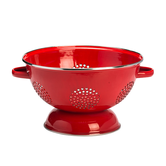 Hight Quality Colorful Metel Enamel Fruit Basket Enamel ,Vegetable Washing Enamel Colander