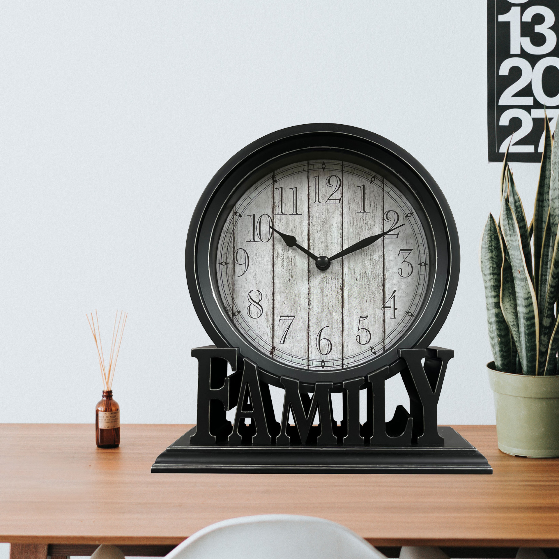 Family Vintage Table Clock Creative Wall Clock For Living Room Study Room Clock