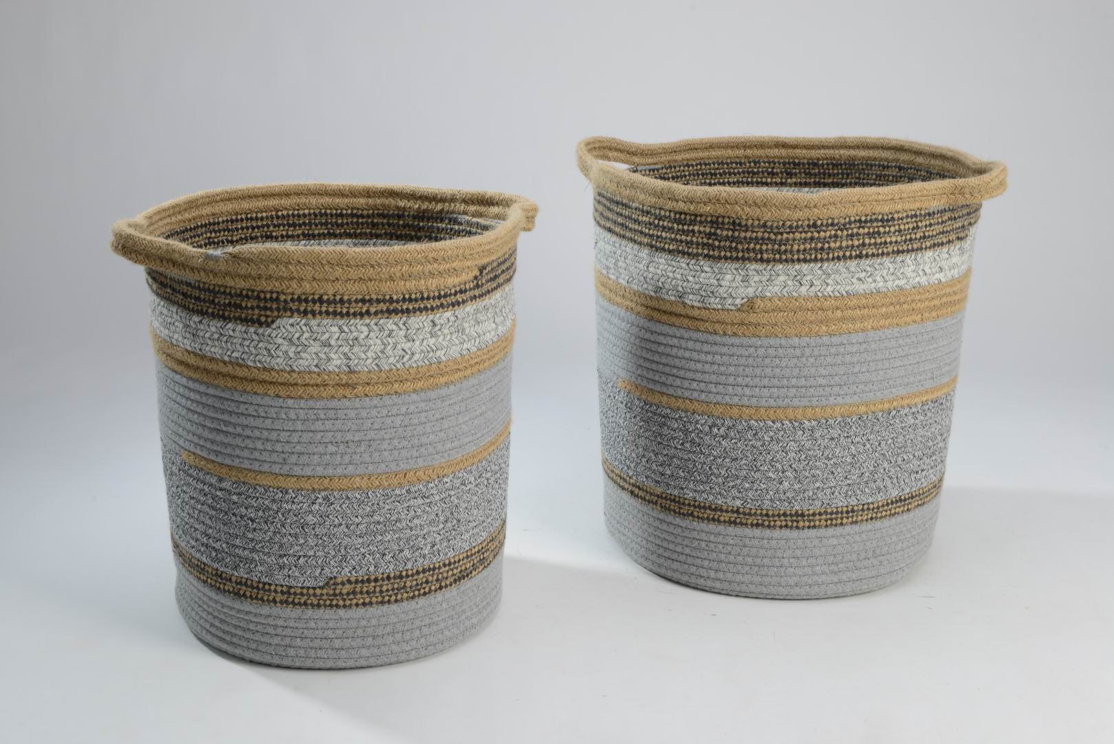 Cotton rope and jute baskets