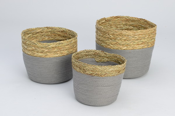Grass and paper baskets