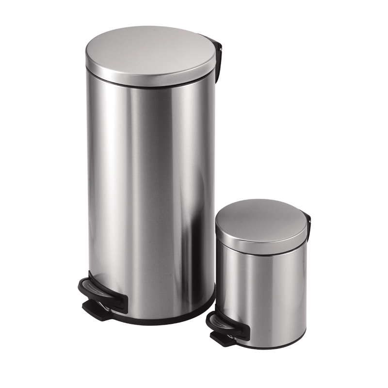 Round shape 3L 5L 6L 12L 20L 27L 30L stainless steel kitchen bathroom foot pedal trash bin SW6826