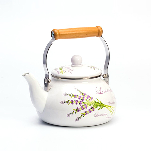Enamel Whistling Tea Kettle with Decal