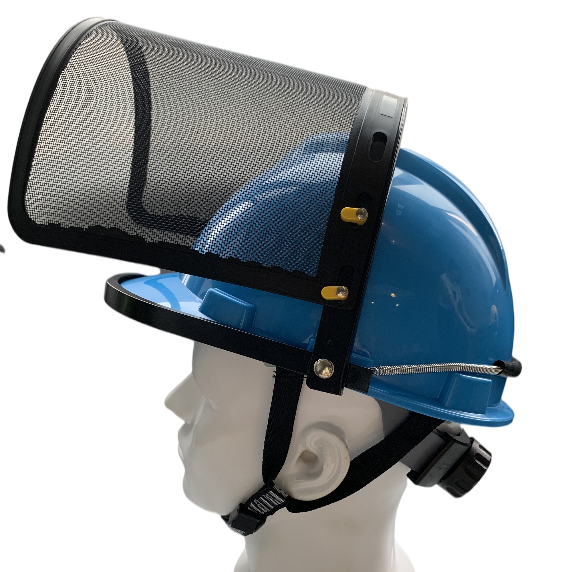 Head protection - helmet+ earmuff+ mesh face shield, helmet set