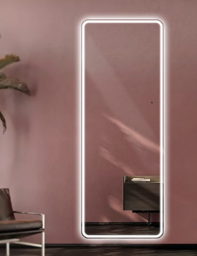 Intelligent full-length mirror LED clothes hanging wall shaped wall hanging fitting mirror