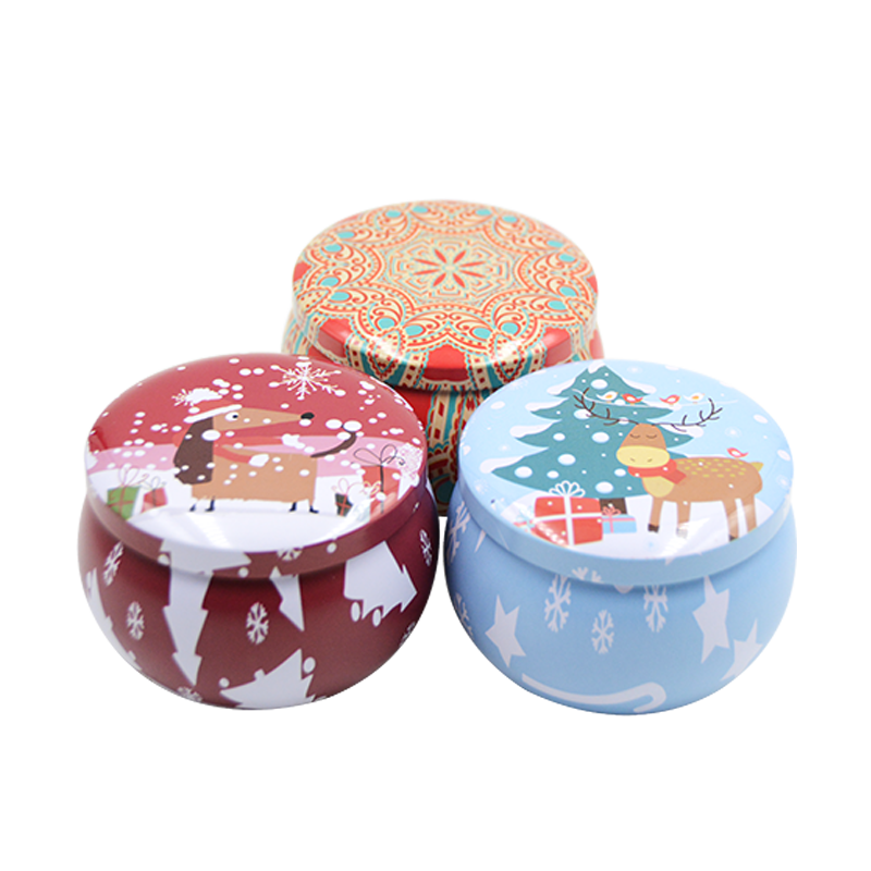 Scented tin candle