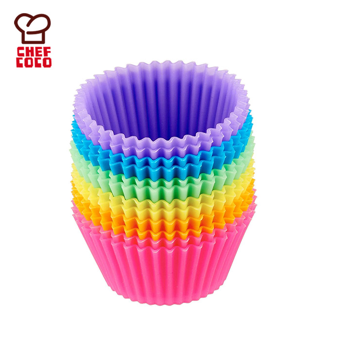 12pcscupcake mold muffin mould muffin cup silicone cup DIY baking mold non-stick cake maker