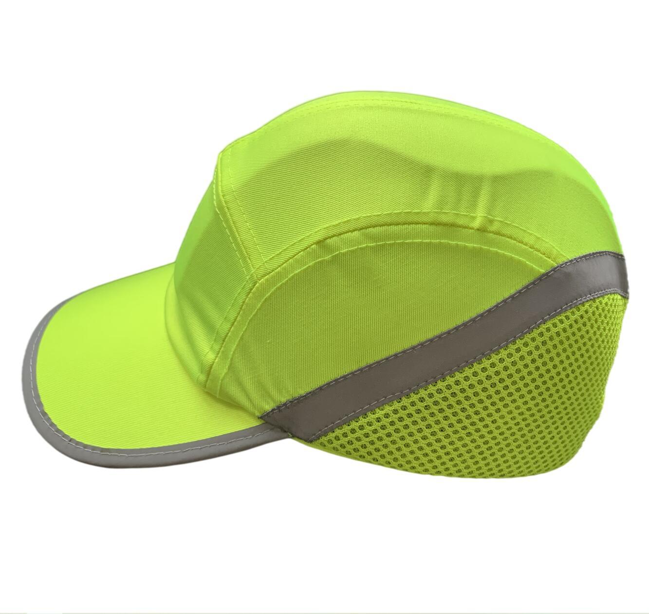 Bump caps with reflective strips